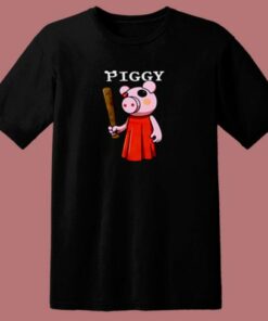 Baseball Bat Piggy Character 80s T Shirt