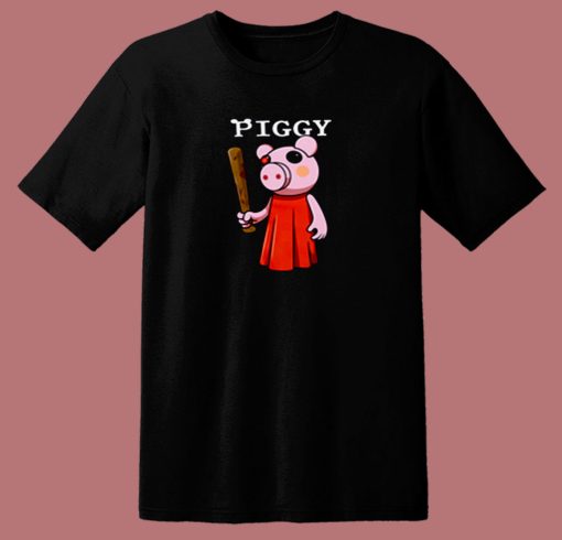 Baseball Bat Piggy Character 80s T Shirt