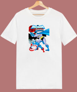 Batman And Captain America 80s T Shirt Batman And Captain America 80s T Shirt