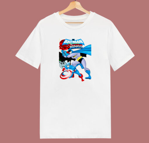 Batman And Captain America 80s T Shirt