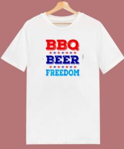 Bbq Beer And Freedom 80s T Shirt