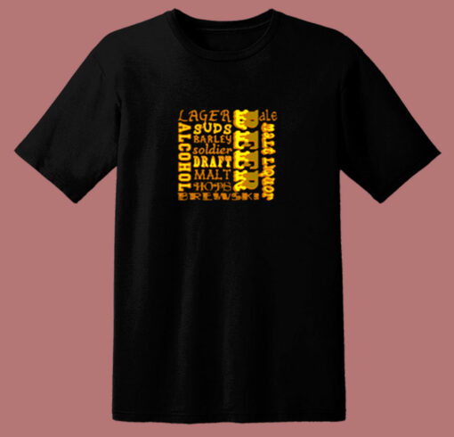 Beer Frosted Glass 80s T Shirt