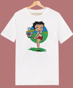 Betty Boop Sunny Day to Play Golf 80s T Shirt Style Betty Boop Sunny Day to Play Golf 80s T Shirt Style