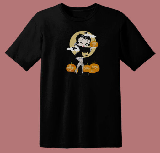 Betty Boop Vamp Pumpkins Halloween 80s T Shirt