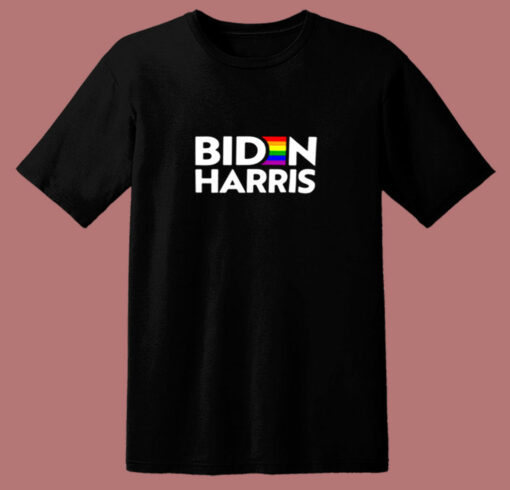 Biden Harris Joe Kamala Lgbt Pride Flag 80s T Shirt