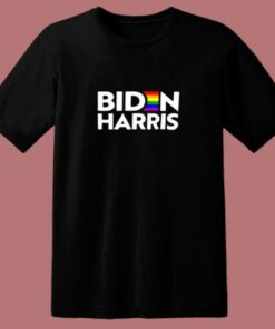 Biden Harris Joe Kamala Lgbt Pride Flag 80s T Shirt