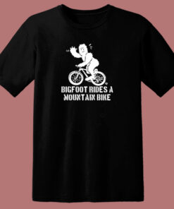 Bigfoot Rides A Mountain Bike 80s T Shirt