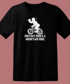 Bigfoot Rides A Mountain Bike 80s T Shirt