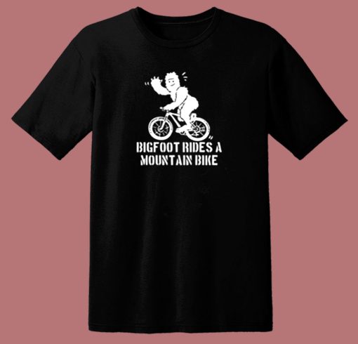 Bigfoot Rides A Mountain Bike 80s T Shirt
