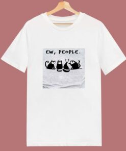 Black Cat Ew People 80s T Shirt