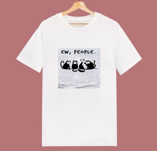 Black Cat Ew People 80s T Shirt