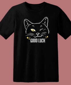 Black Cat Good Lucky T Shirt Style