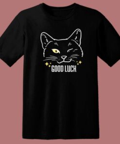 Black Cat Good Lucky T Shirt Style