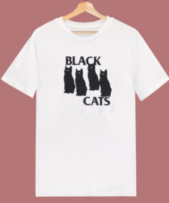 Black Cats Flag T Shirt Style