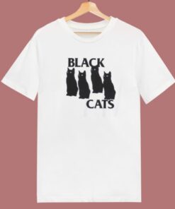 Black Cats Flag T Shirt Style