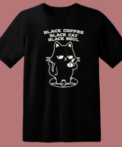 Black Coffee Black Cat T Shirt Style