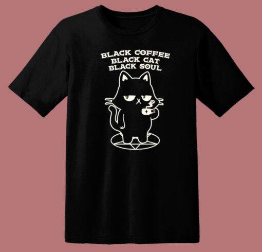 Black Coffee Black Cat T Shirt Style