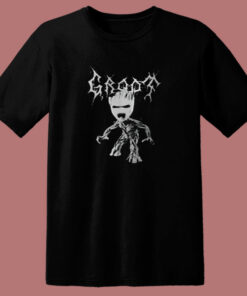 Black Metal Groot Guardians Of The Galaxy 80s T Shirt