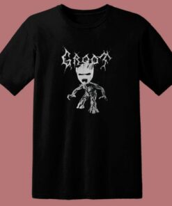 Black Metal Groot Guardians Of The Galaxy 80s T Shirt