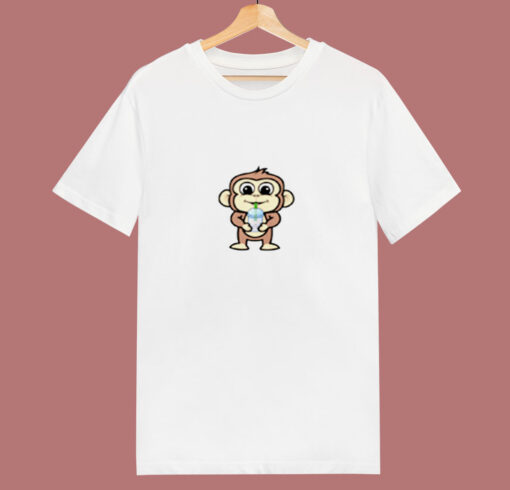 Boba Tea Monkey 80s T Shirt