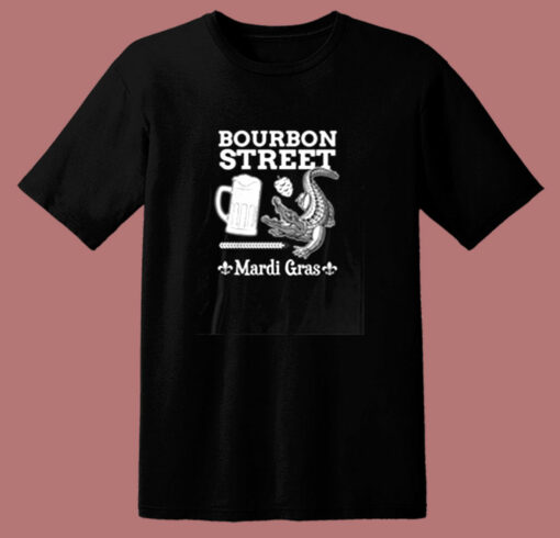 Bourbon Street Mardi Gras New Orleans Louisiana 80s T Shirt