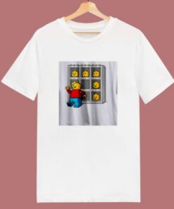 Brick Man Many Faces Parody 80s T Shirt 2