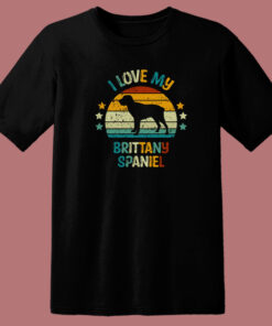 Brittany Spaniel Vintage T Shirt Style