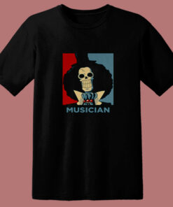 Brook Soul King Anime Musician 80s T Shirt Brook Soul King Anime Musician 80s T Shirt