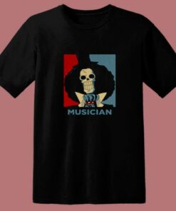Brook Soul King Anime Musician 80s T Shirt