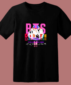 Bts Band Dynamite Album Signatures 80s T Shirt Bts Band Dynamite Album Signatures 80s T Shirt