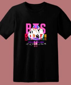 Bts Band Dynamite Album Signatures 80s T Shirt
