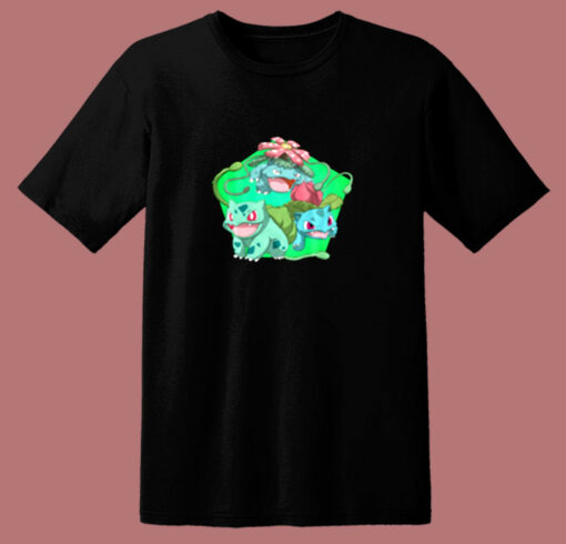 Bulbasaur Pokemon Evolution Chart Custom 80s T Shirt