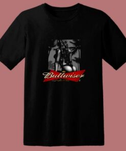 Buttwiser Babe Funny Parody 80s T Shirt