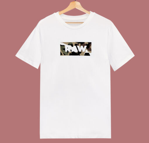 Camo G Star Raw Logo 80s T Shirt