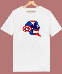 Cap Bent Back Skull 80s T Shirt