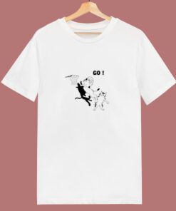 Cat Aiming Go 80s T Shirt Cat Aiming Go 80s T Shirt