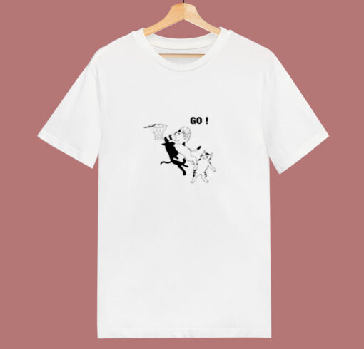 Cat Aiming Go 80s T Shirt