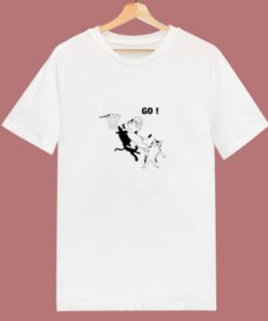 Cat Aiming Go 80s T Shirt