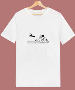 Cat Annoucement 80s T Shirt 1