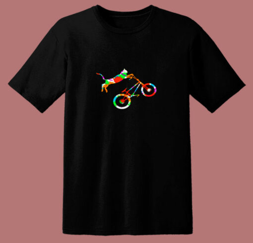 Cat Bike 80s T Shirt