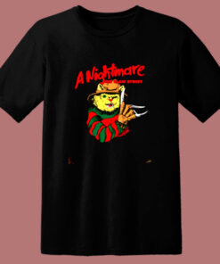 Cat Freddy Krueger A Nightmare On Claw Street 80s T Shirt 1