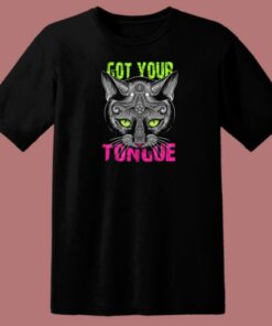 Cat Got Your Tongue Graphic 80s T Shirt Style 2