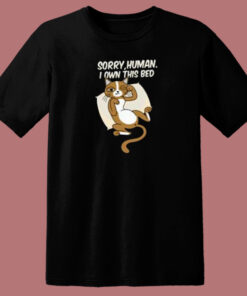 Cat I Own This Bed Meme 80s T Shirt Style 1