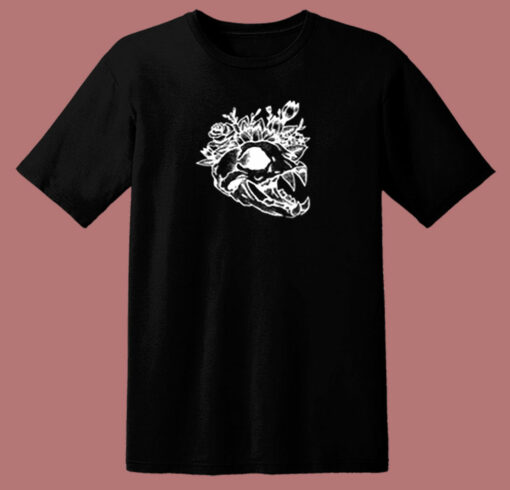 Cat Skull 80s T Shirt