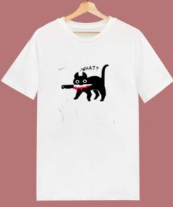 Cat What 80s T Shirt