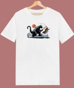 Catching Kaiju Godzilla 80s T Shirt