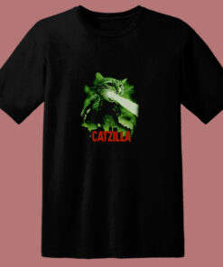 Catzilla Funny Cat Parody 80s T Shirt
