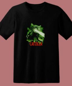 Catzilla Funny Cat Parody 80s T Shirt