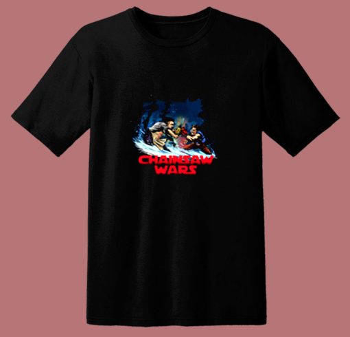 Chainsaw Wars Star Wars Leatherface Horror Halloween Movie 80s T Shirt