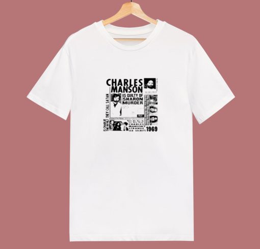 Charles Manson Criminal Poster 80s T Shirt